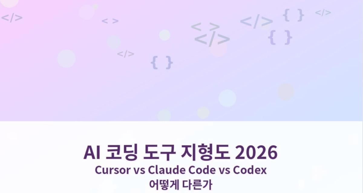 AI 코딩 도구 지형도 2026 — Cursor vs Claude Code vs Codex, 어떻게 다른가